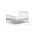 Zelená kovová jednolôžková posteľ s roštom 140x200 cm BRONXX – Vipack