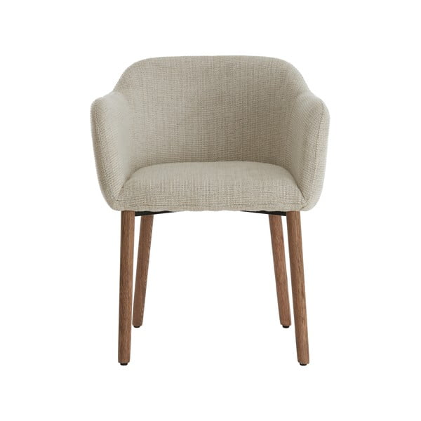 Béžové čalúnené jedálenské kreslá v súprave s podrúčkami 2 ks Blaine – Light & Living-image-2