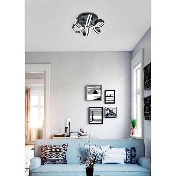 Čierne LED stropné svietidlo Carrera – Trio-image-1