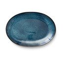 Čierny/modrý tanier z kameniny Gastro Dark Blue/Black – Bitz