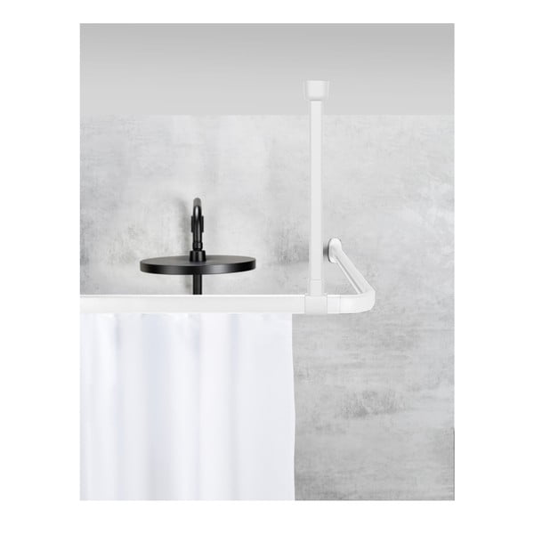 Biely držiak na strop pre sprchový záves Era – Wenko-image-1