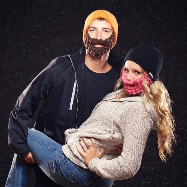 Červená čiapka s čiernou bradou Beardo Attached-image-3