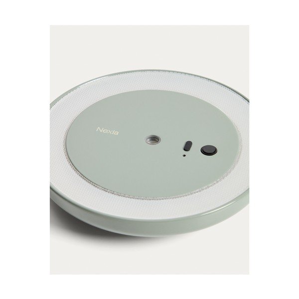 Svetlozelená LED stmievateľná stolová lampa s kovovým tienidlom (výška 35 cm) Porte – Kave Home-image-4