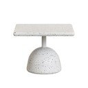 Biely terrazzo konferenčný stolík 48x48 cm Saura – Kave Home