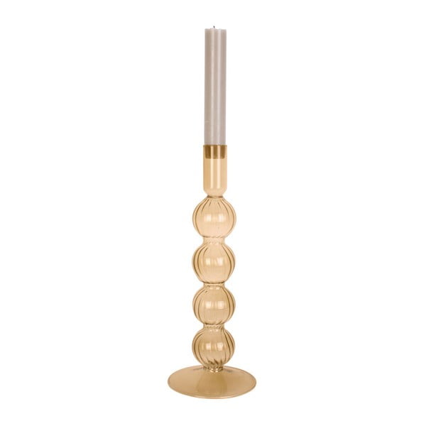 Svetlohnedý sklenený svietnik PT LIVING Bubbles-image-1