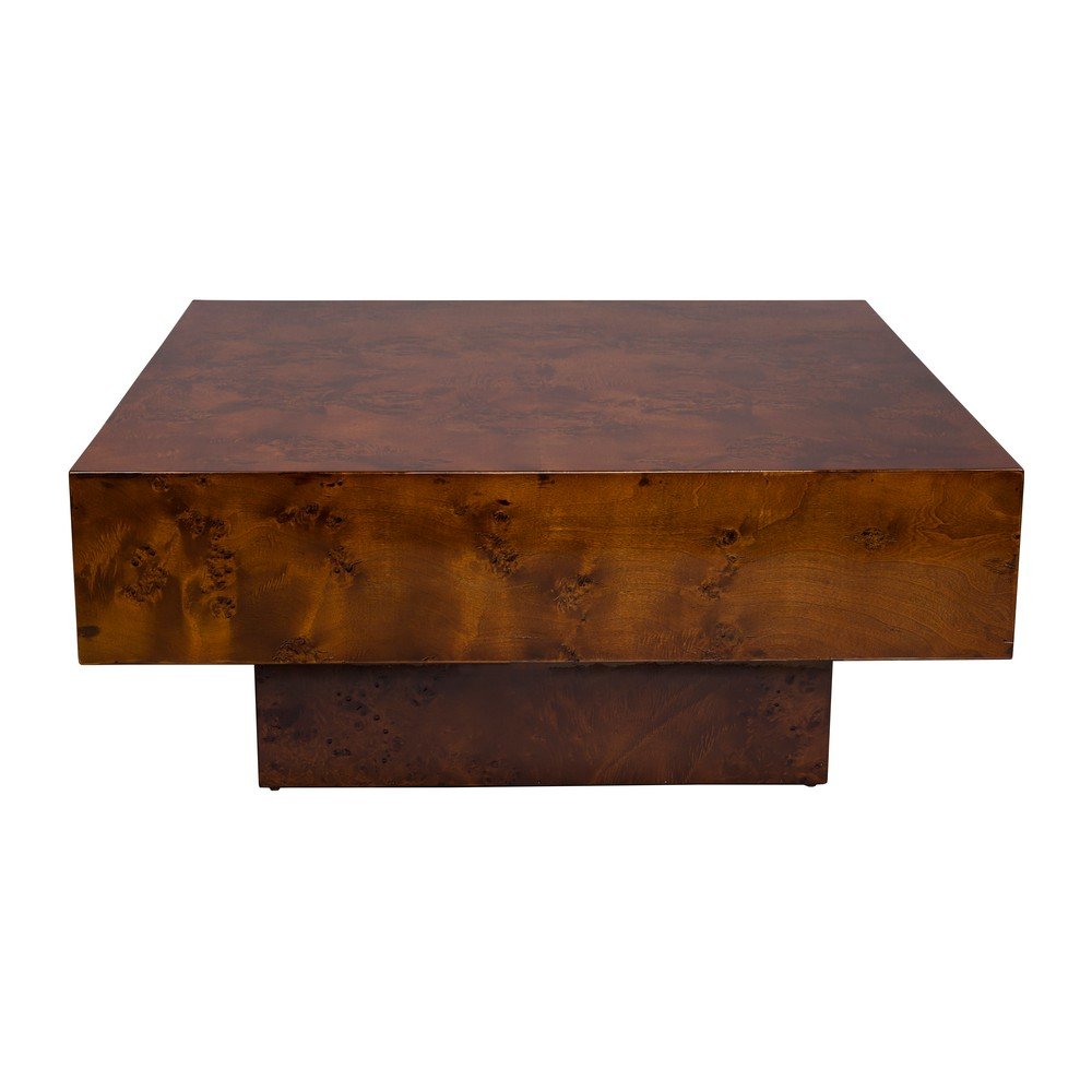 E-shop Konferenčný stolík v dekore orecha v tmavo prírodnej farbe 90x90 cm Quinn – Dutchbone