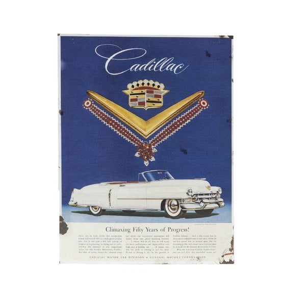 Nástenná ceduľa Novita Cadillac, 30 x 40 cm
