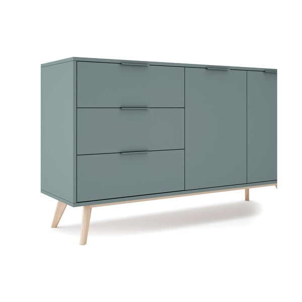 Komoda sivozelená 140x81x40 cm Pisco – Marckeric-image-2