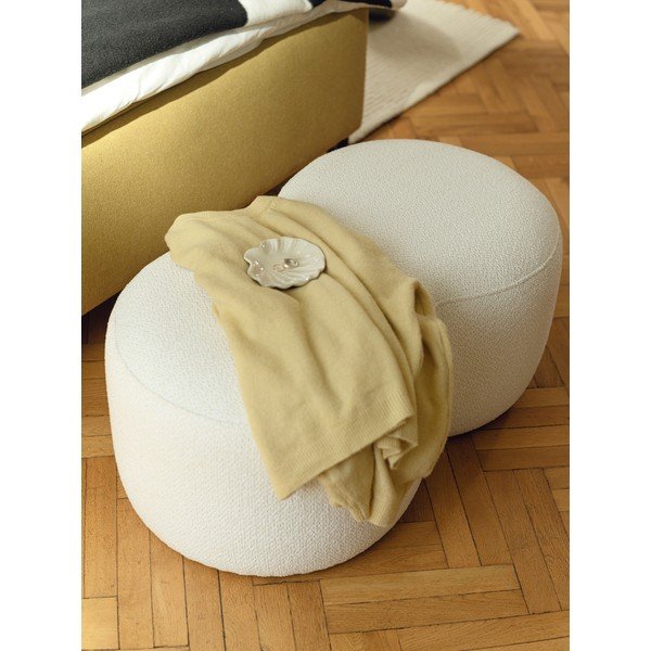 Béžový taburet z textílie buklé Umbo – noo.ma-image-2