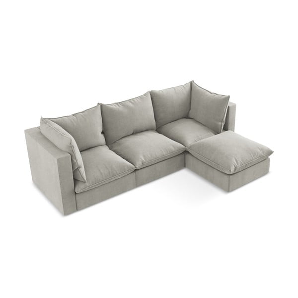 Svetlosivá rohová pohovka (pravý roh/s leňoškou) Manao – Makamii-image-2