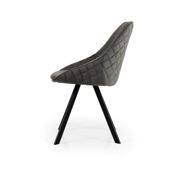 Sivé zamatové jedálenské stoličky v súprave 2 ks Ritz – Tenzo-image-3