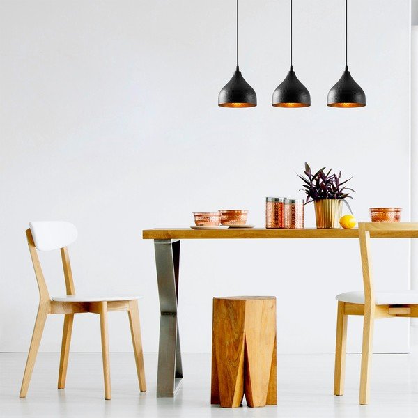 Čierne závesné svietidlo s kovovým tienidlom Tattoo – Opviq lights-image-1