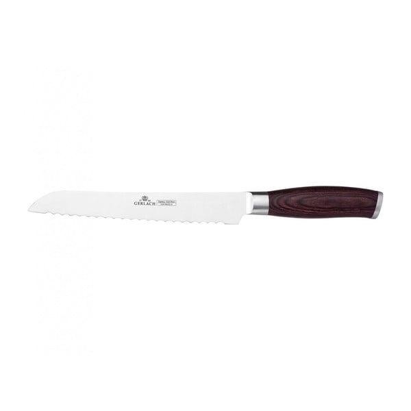 Kuchynský nôž na pečivo s drevenou rukoväťou Gerlach, 20 cm
