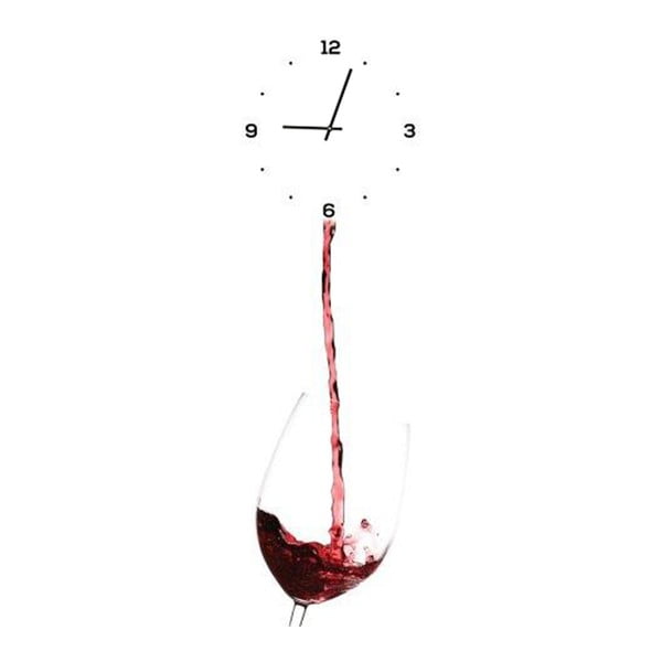 Sklenené hodiny DecoMalta Wine Time, 20 x 60 cm
