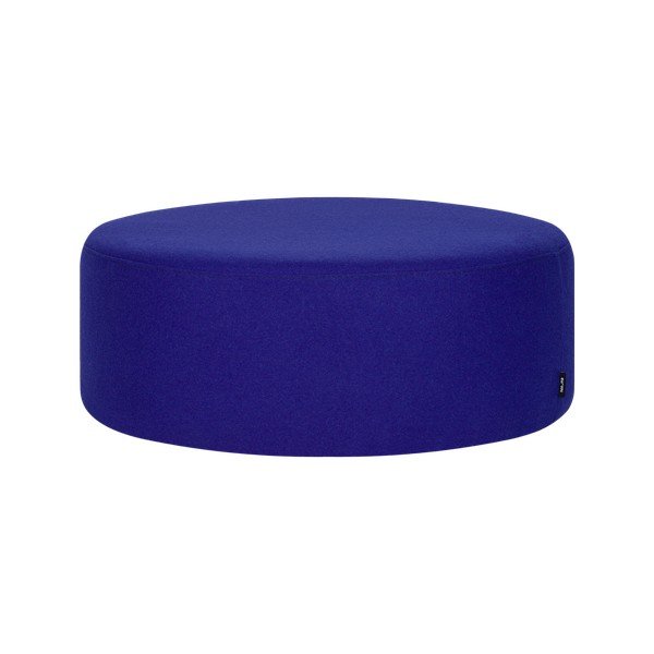 Modrý vlnený taburet Folk – noo.ma