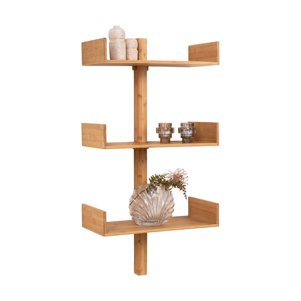 Poschodová bambusová polica v prírodnej farbe 50 cm Villa – House Nordic-image-2