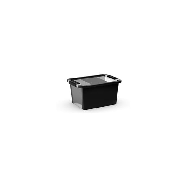 Čierny plastový úložný box s vekom 36,5x26x19 cm Bi-Box S – KIS