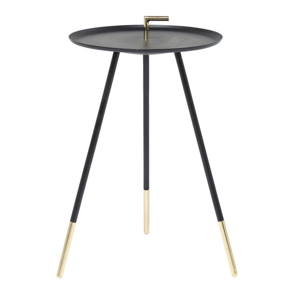 Čierny odkladací stolík Kare Design Trampolo, ⌀ 38 cm