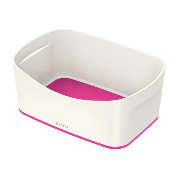 Bielo-ružový plastový úložný box MyBox - Leitz