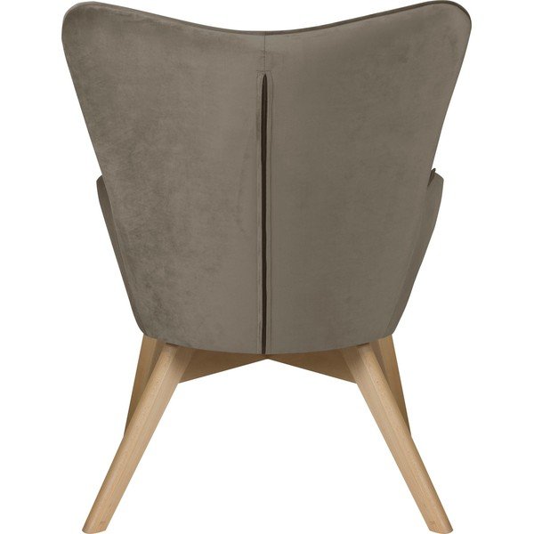 Svetlohnedé zamatové kreslo Niko – Ropez-image-4