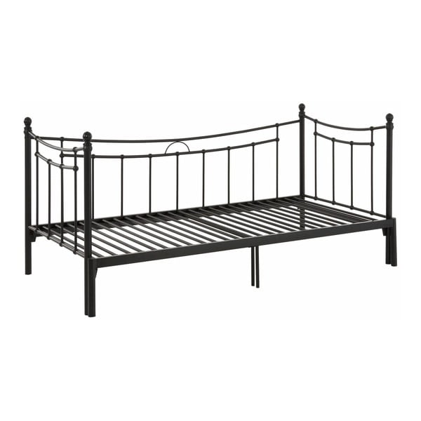 Čierna rozkladacia jednolôžková posteľ Støraa Victor, 90/180 × 200 cm