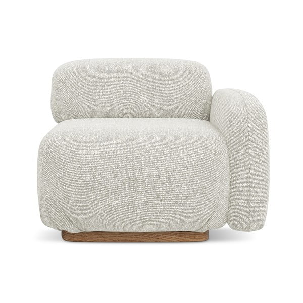 Krémovobiely modul pohovky (pravý roh) Ailani – Makamii