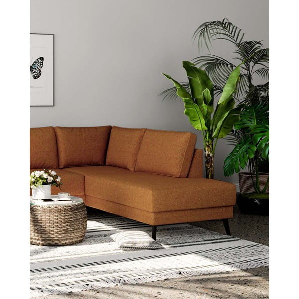 Oranžová rohová pohovka (pravý roh) Fynn – Ghado-image-4