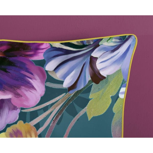 Petrolejovomodré obliečky na jednolôžko z organickej bavlny Descanso Sunflower, 140 x 200 cm-image-3