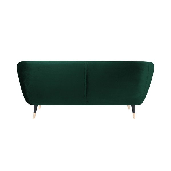 Zelená pohovka s čiernymi nohami Mazzini Sofas Benito, 158 cm-image-4