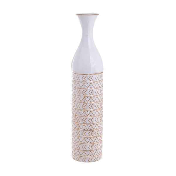Biela kovová váza InArt Antique, ⌀ 17 cm