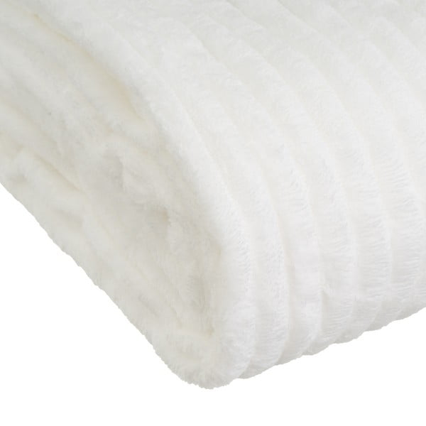 Biela deka z mikroplyšu 130x160 cm Fur Velvet – Casa Selección-image-3