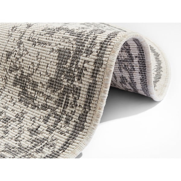 Sivo-krémový vonkajší koberec NORTHRUGS Borbon, ø 140 cm-image-3