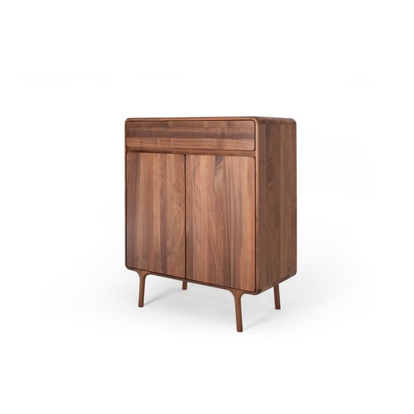 Hnedá komoda z orechového dreva 90x110x45 cm Fawn – Gazzda-image-4