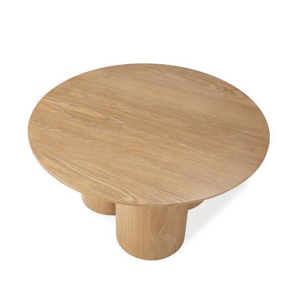 Okrúhly konferenčný stolík v dekore duba v prírodnej farbe ø 80 cm Lua – MOME-image-4
