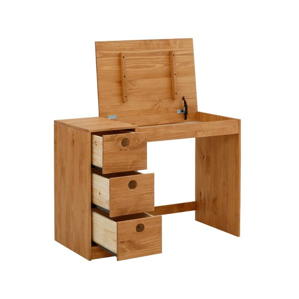 Pracovný stôl z borovicového dreva 50x100 cm Alpi – Støraa-image-2