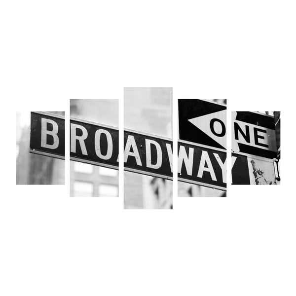 Viacdielny obraz Black&White Broadway