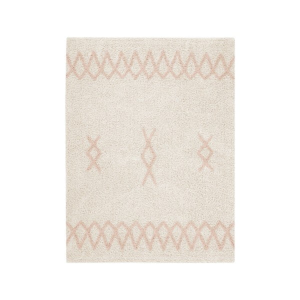 Ružovo-krémový prateľný ručne tkaný bavlnený koberec 120x160 cm Atlas Natural – Lorena Canals