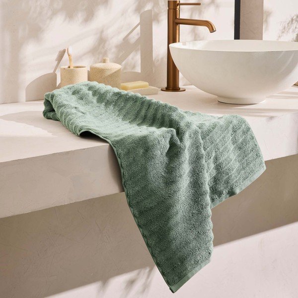 Zelený froté bavlnený uterák 50x90 cm Maya – douceur d'intérieur-image-3