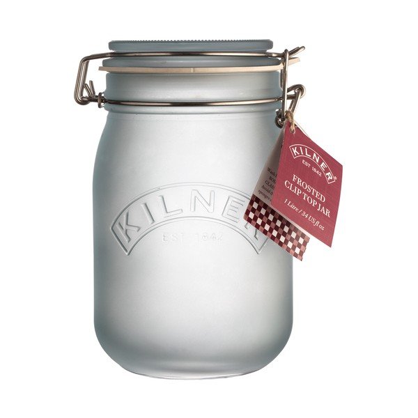 Mliečnomodrý pohár s klipom Kilner, 1 l-image-1