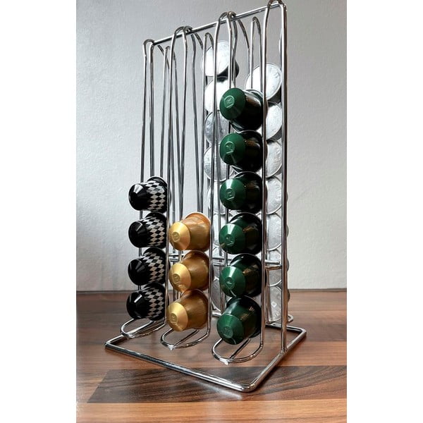 Stojan na kapsule v striebornej farbe – Household Pleasure-image-1