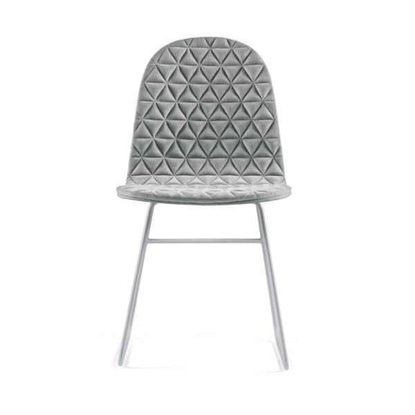Sivá stolička s kovovými nohami IKER Mannequin V Triangle