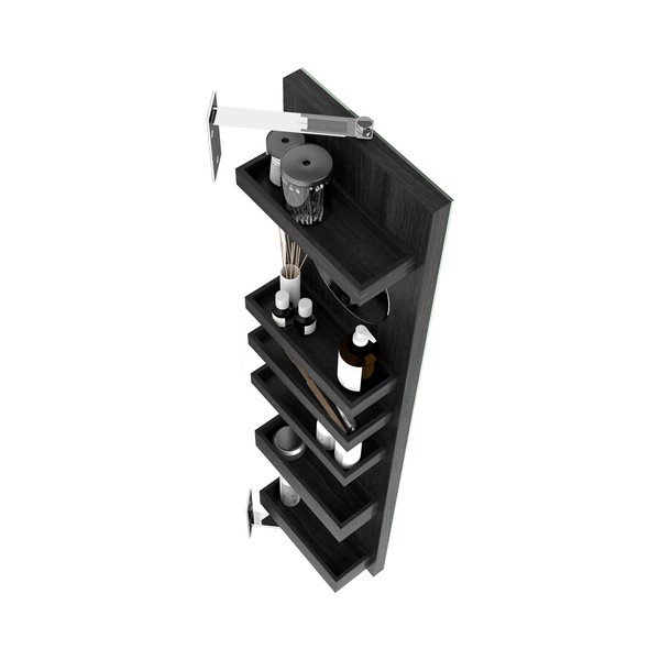 Otočné zrkadlo s úložným priestorom Wireworks Cosmos Dark, výška 114 cm-image-3