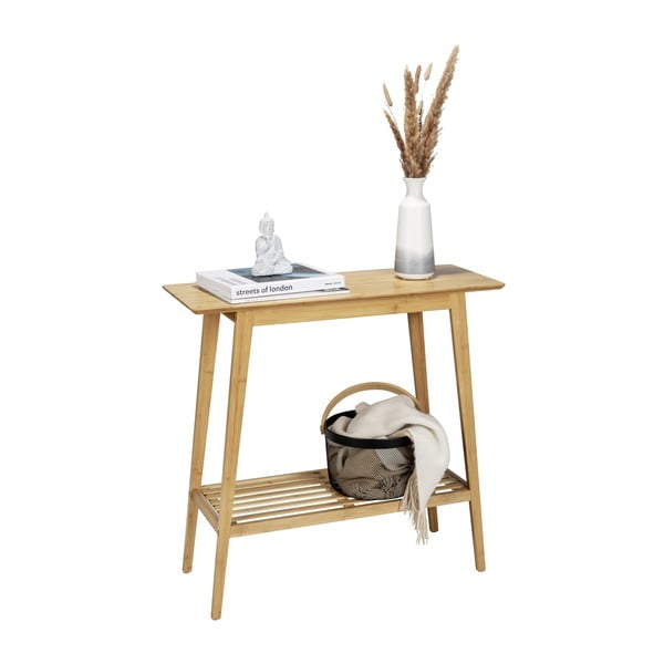 Bambusový konzolový stolík v prírodnej farbe 30x80 cm Kona - Wenko-image-4