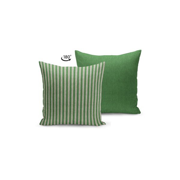 Zeleno-béžová obliečka na vankúš Kate Louise Stripes, 45 x 45 cm-image-1