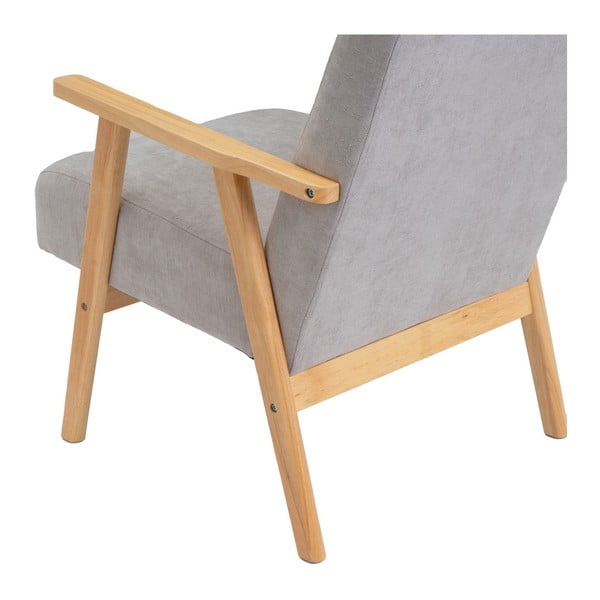 Sivé ženilkové kreslo Vintage – Casa Selección-image-4