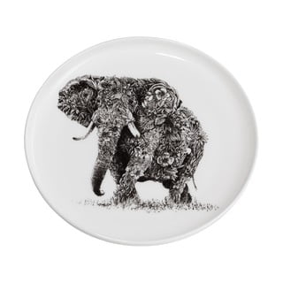 Biely porcelánový tanier Maxwell & Williams Marini Ferlazzo Elephant, ø 20 cm