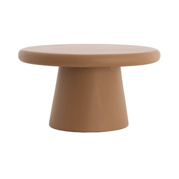 Okrúhly konferenčný stolík v terakotovej farbe ø 70 cm Kulona – Light & Living