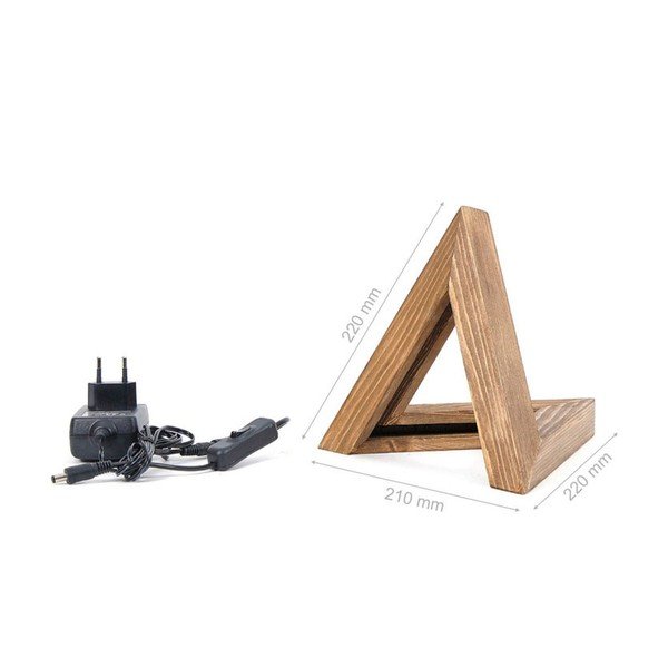 Drevené stolové svietidlo Triangle-image-1