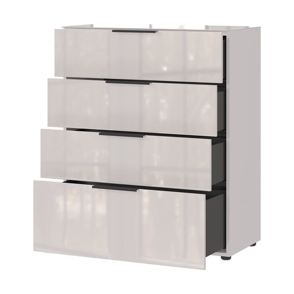 Krémová vysoká komoda 83x102 cm Oakland – Germania-image-3