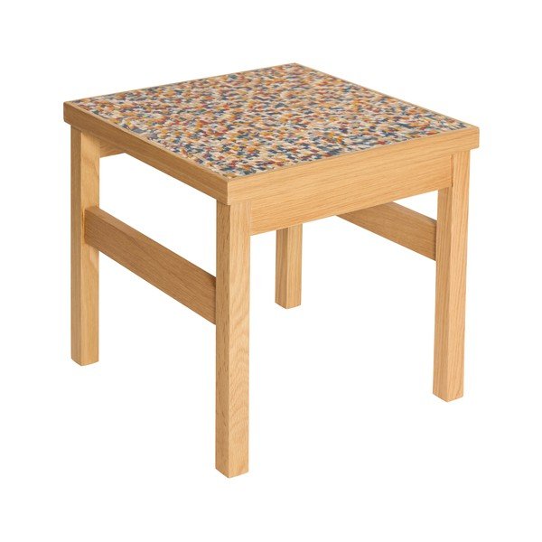 Odkladací stolík v dekore duba 40x40 cm Confetti – Hübsch-image-4
